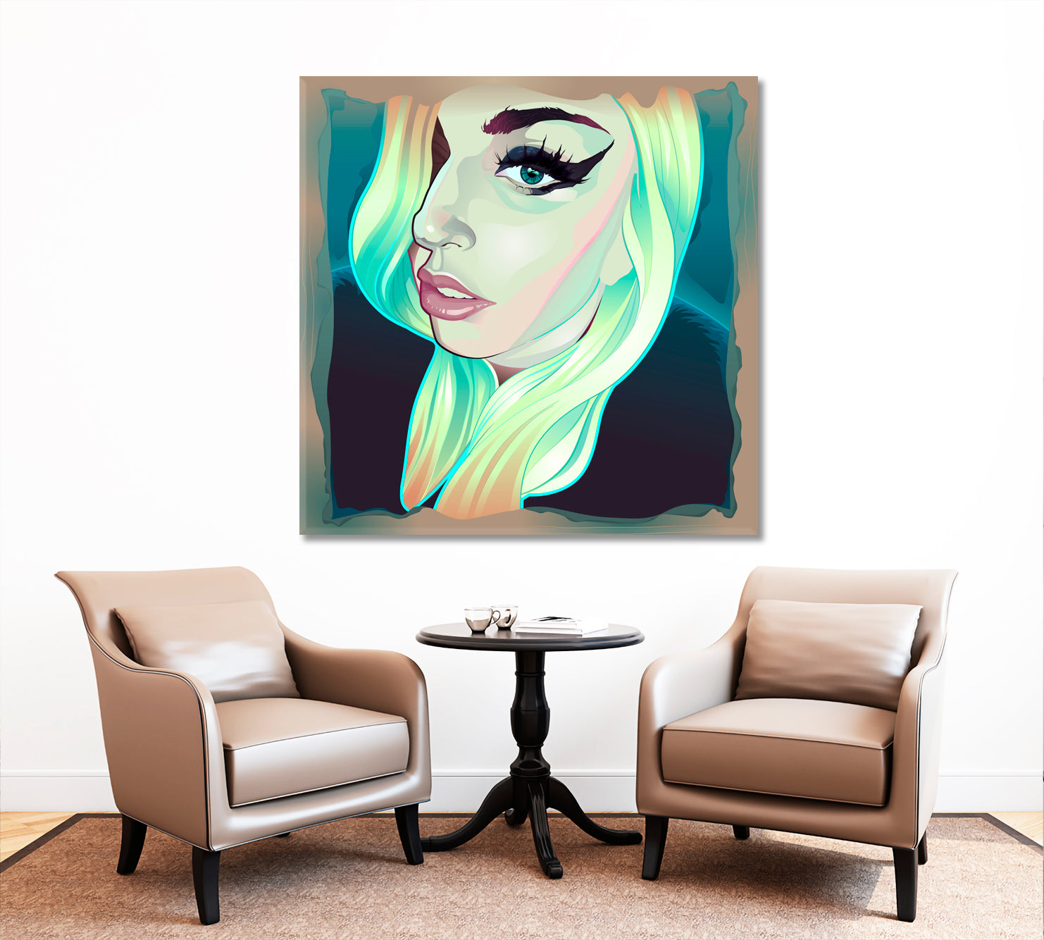 Lady Gaga Portrait Celebs Canvas Print Artesty   