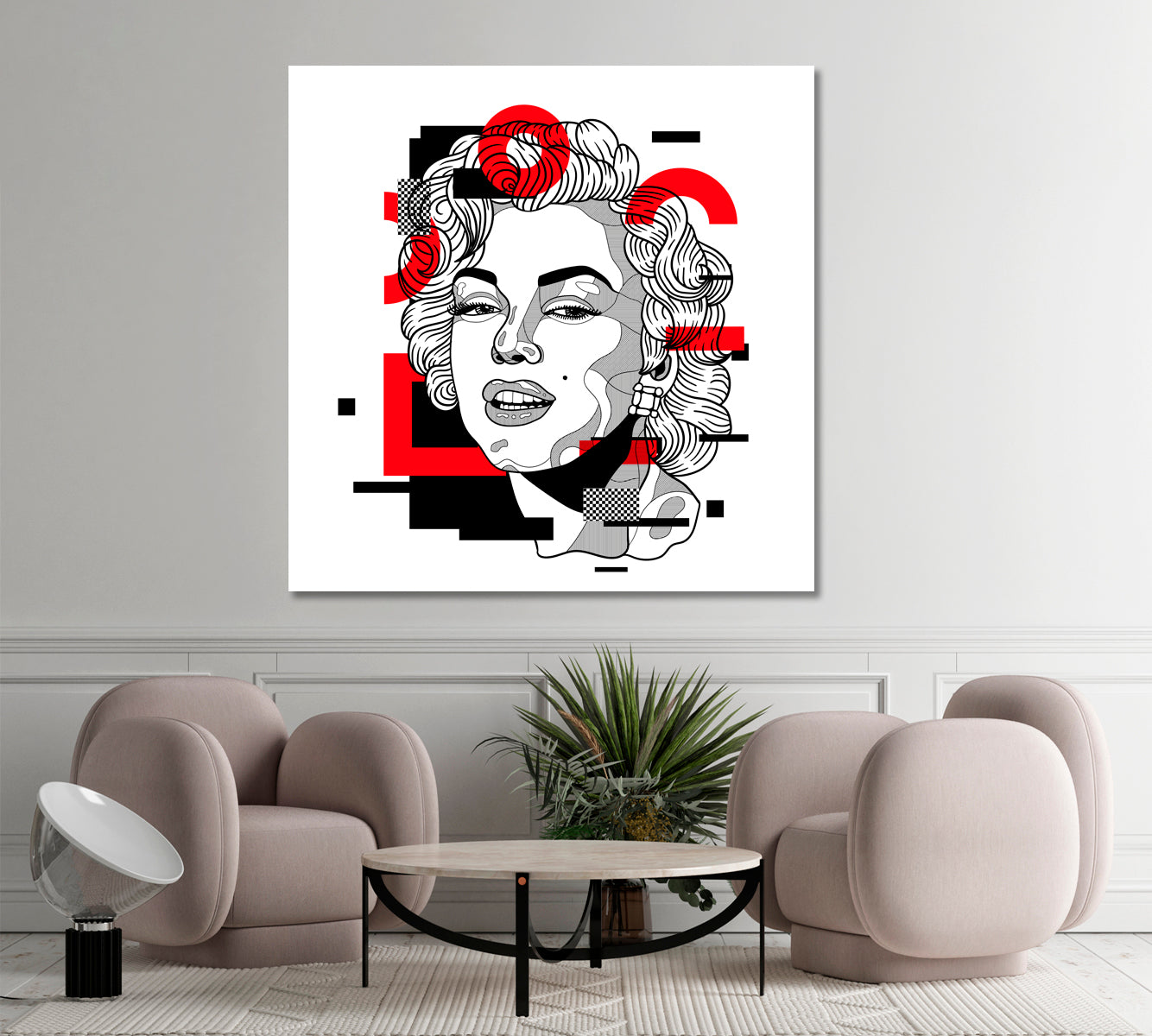 Marilyn Monroe Pop Art Celebs Canvas Print Artesty 1 Panel 12"x12" 