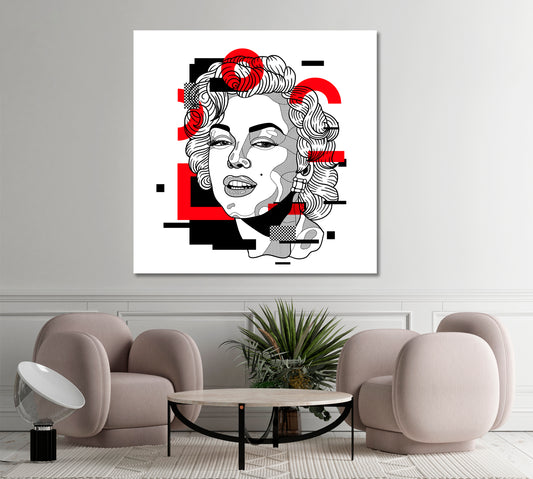 Marilyn Monroe Pop Art Celebs Canvas Print Artesty 1 Panel 12"x12" 