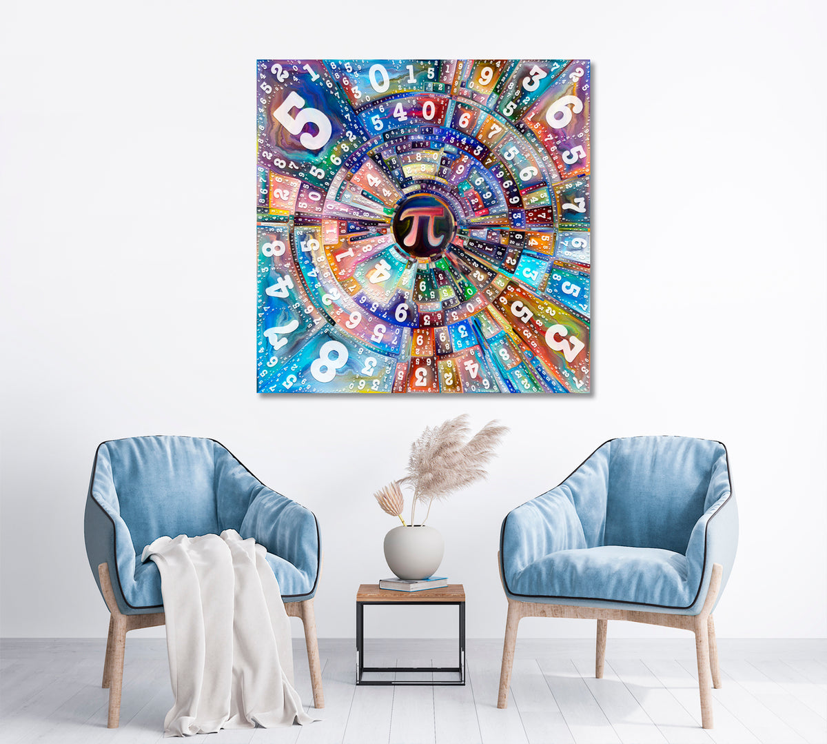 NUMBERS Energy And Power Behind Life Abstract Art Print Artesty 1 Panel 12"x12" 