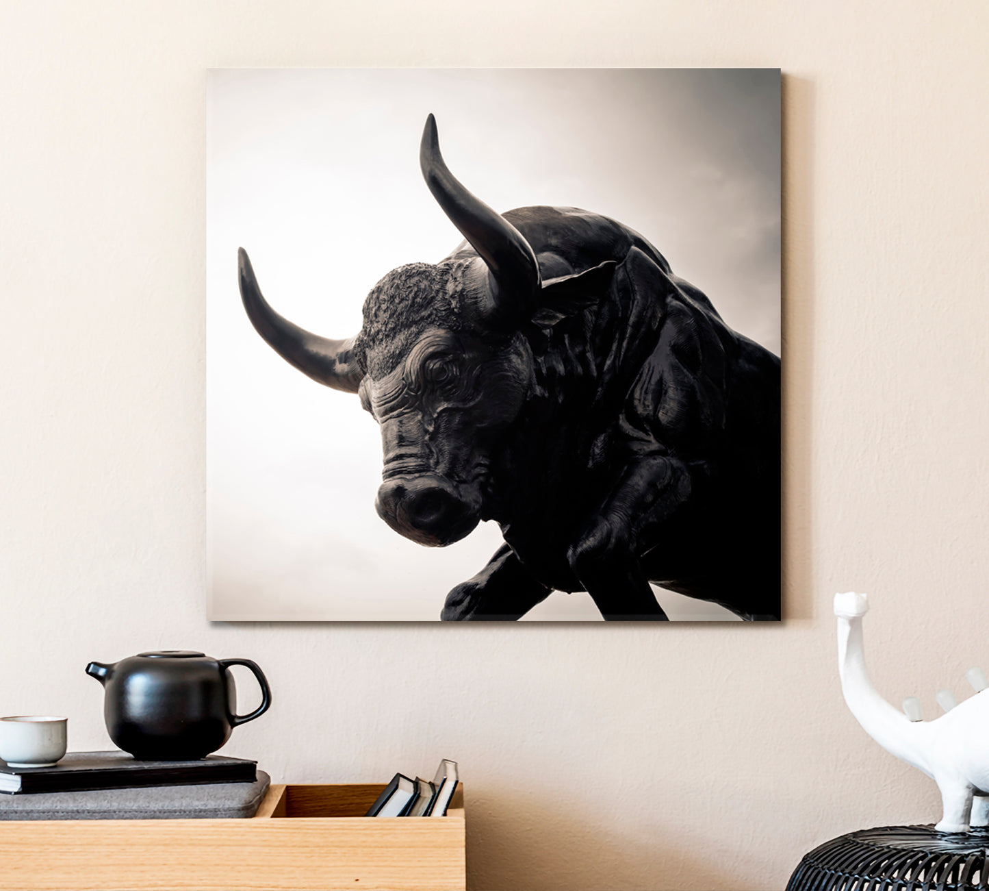 STRONG BULL Animals Canvas Print Artesty   