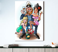 Sailor With Cigar Taking Break Black and White Wall Art Print Artesty   