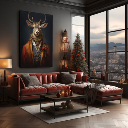 Dressed Deer in Regal Attire Canvas Prints Artesty