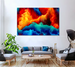Misty Clouds Vibrant Flow Abstract Nebula Colorful Lightning Sky Skyscape Canvas Artesty 1 panel 24" x 16" 