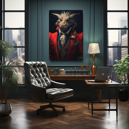 Noble Dragon in Red Suit Canvas Prints Artesty
