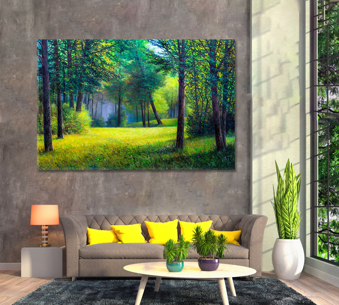 Forest Beautiful Landscape Scenery Landscape Fine Art Print Artesty 1 panel 24" x 16" 