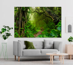 Jungle Wood Tropical Rainforest Trees Poster Tropical, Exotic Art Print Artesty 1 panel 24" x 16" 