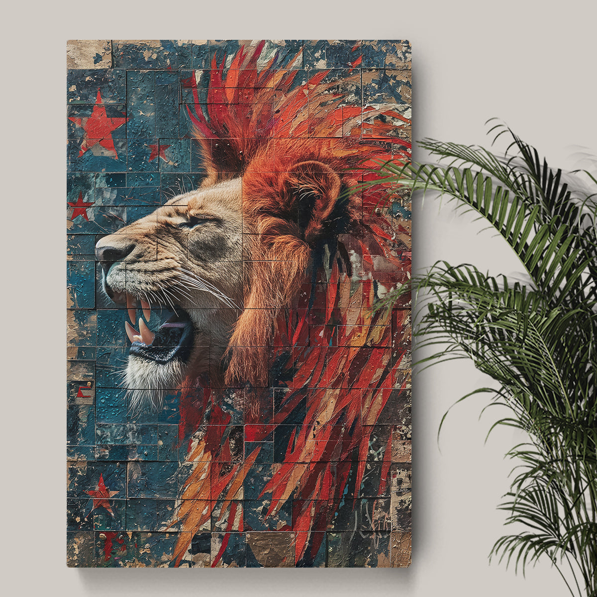 Roaring Lion Canvas Prints Artesty 1 Panel 16"x24"