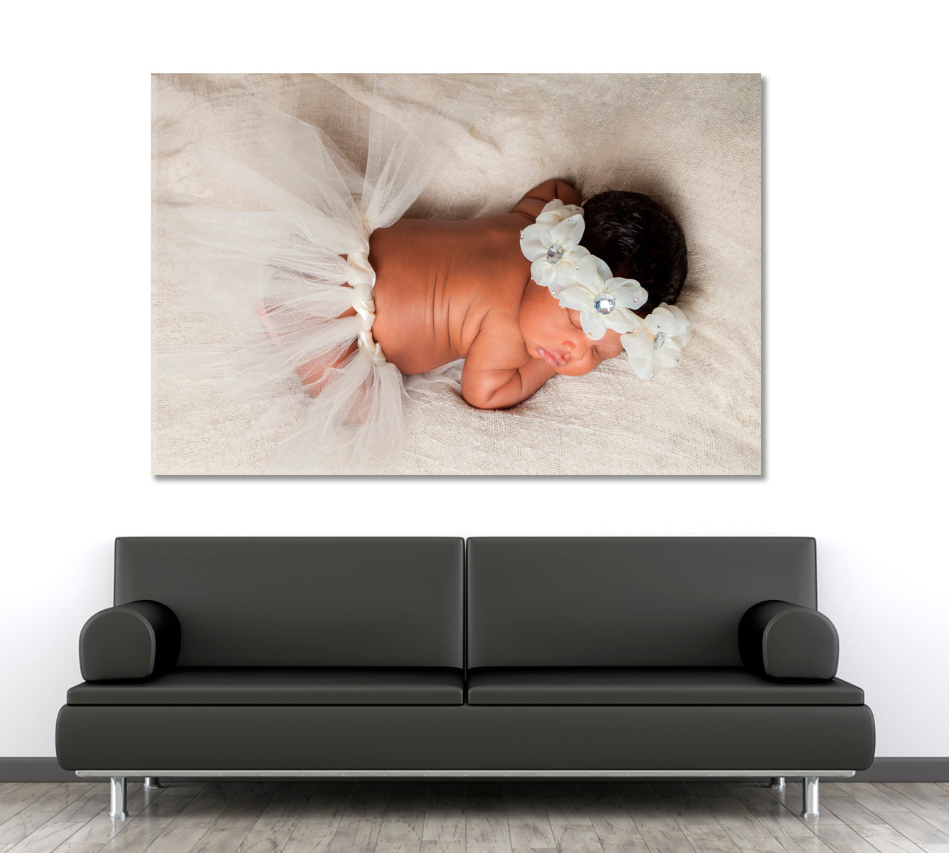 PEACEFUL SLEEP Sweet Newborn Baby Girl Kids Room Canvas Art Print Artesty   