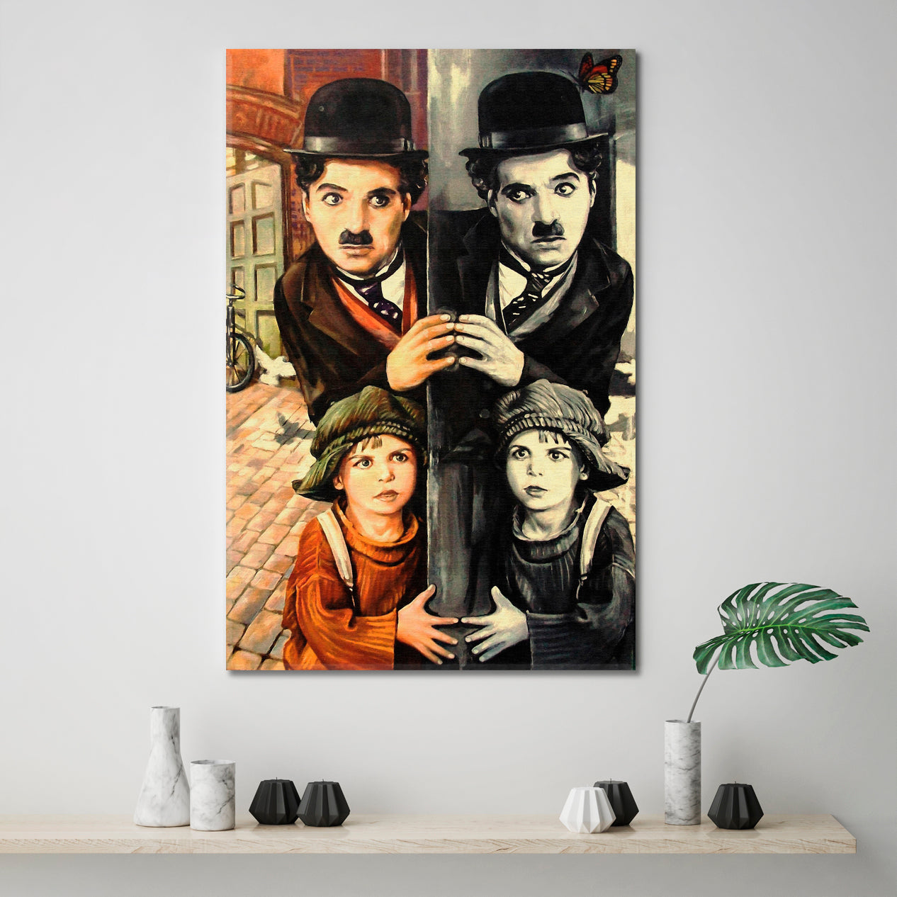 Charlie Chaplin Celebs Canvas Print Artesty   