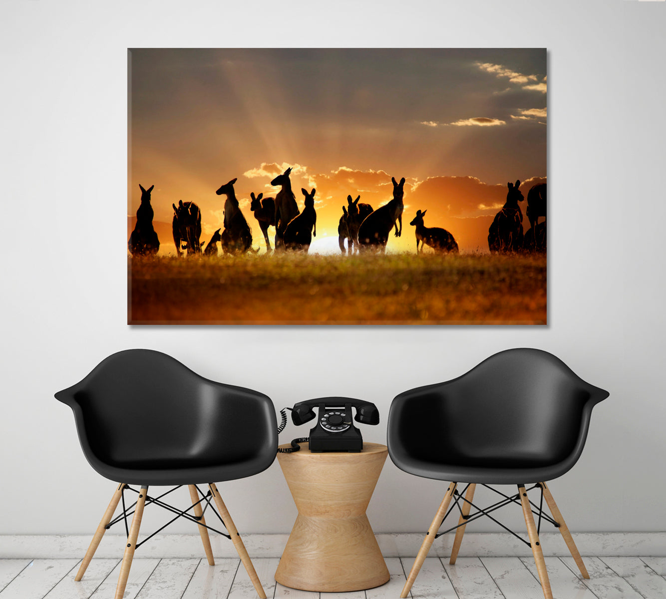 Australian Kangaroos Countries Canvas Print Artesty 1 panel 24" x 16" 