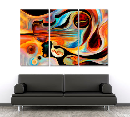 INNER MELODY Modern Colorful Human Musical Shapes Abstraction Music Wall Panels Artesty   