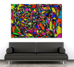 Abstract Vibrant Geometric Shapes Abstract Art Print Artesty   