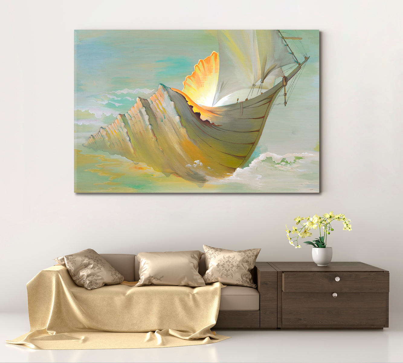 EVOLUTION Artistic Seashell Fantastic Ship Contemporary Art Artesty   