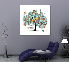 Australian Map Tree Posters, Flags Giclee Print Artesty   