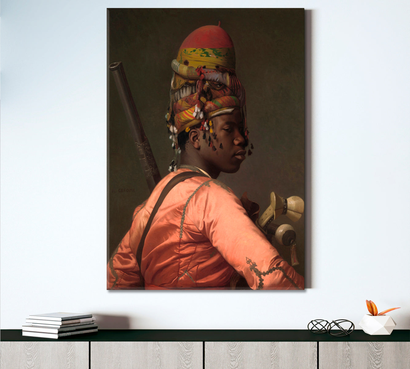 BASHI-BAZOUK Reckless Turks Soldier Jean-Leon Gerome Reproduction Black and White Wall Art Print Artesty   