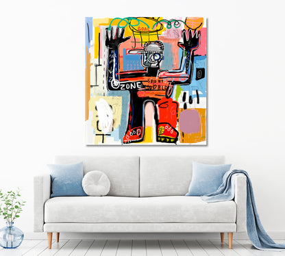 BASKETBALL Inspired by Basquiat Street Art Punk Graffiti Contemporary Art Artesty   