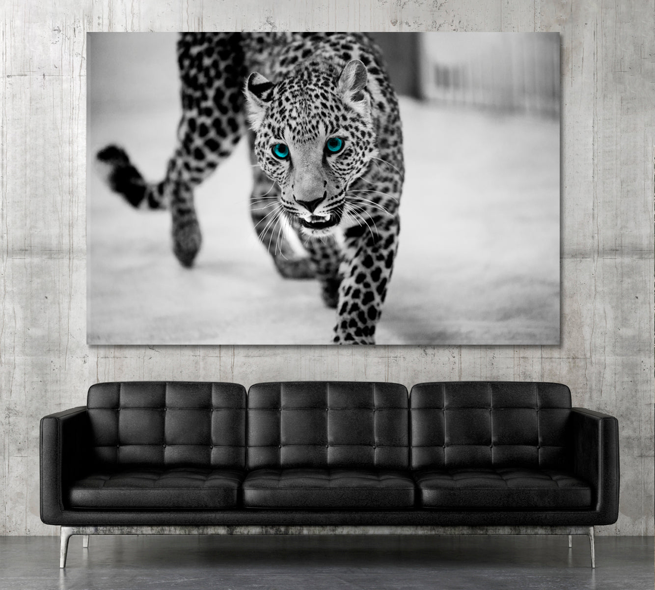 BIG WILD CAT Beautiful Leopard Portrait Animals Canvas Print Artesty   