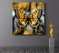 BUTTERFLY Oriental Style Abstract Art Print Artesty 1 Panel 12"x12" 