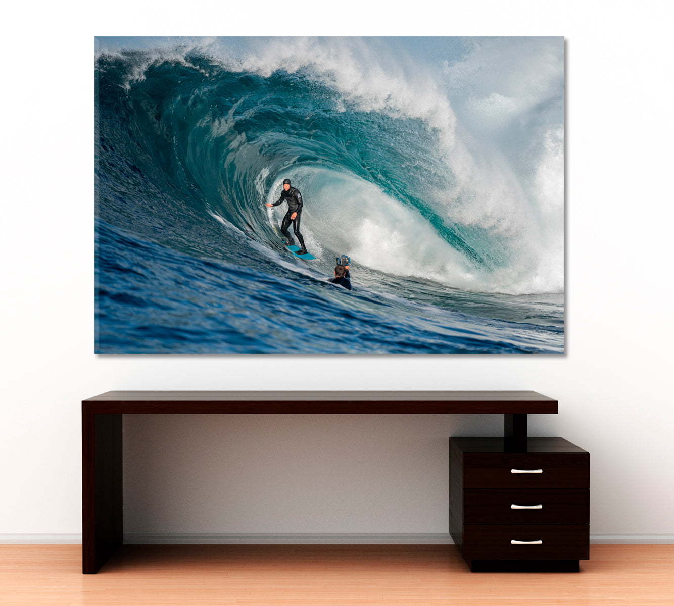 BIG WAVES Surfer Motivation Sport Poster Print Decor Artesty   