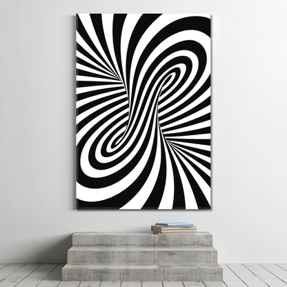 Abstract Black And White Spiral Optical Illusion Abstract Art Print Artesty   