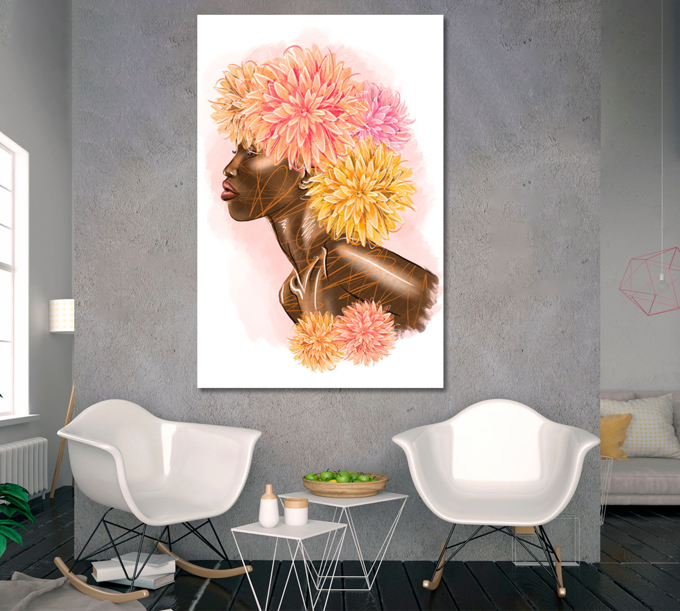 FANTASY BEAUTY FASHION Pretty Young Girl With Flowers In Hair Fine Art Artesty   