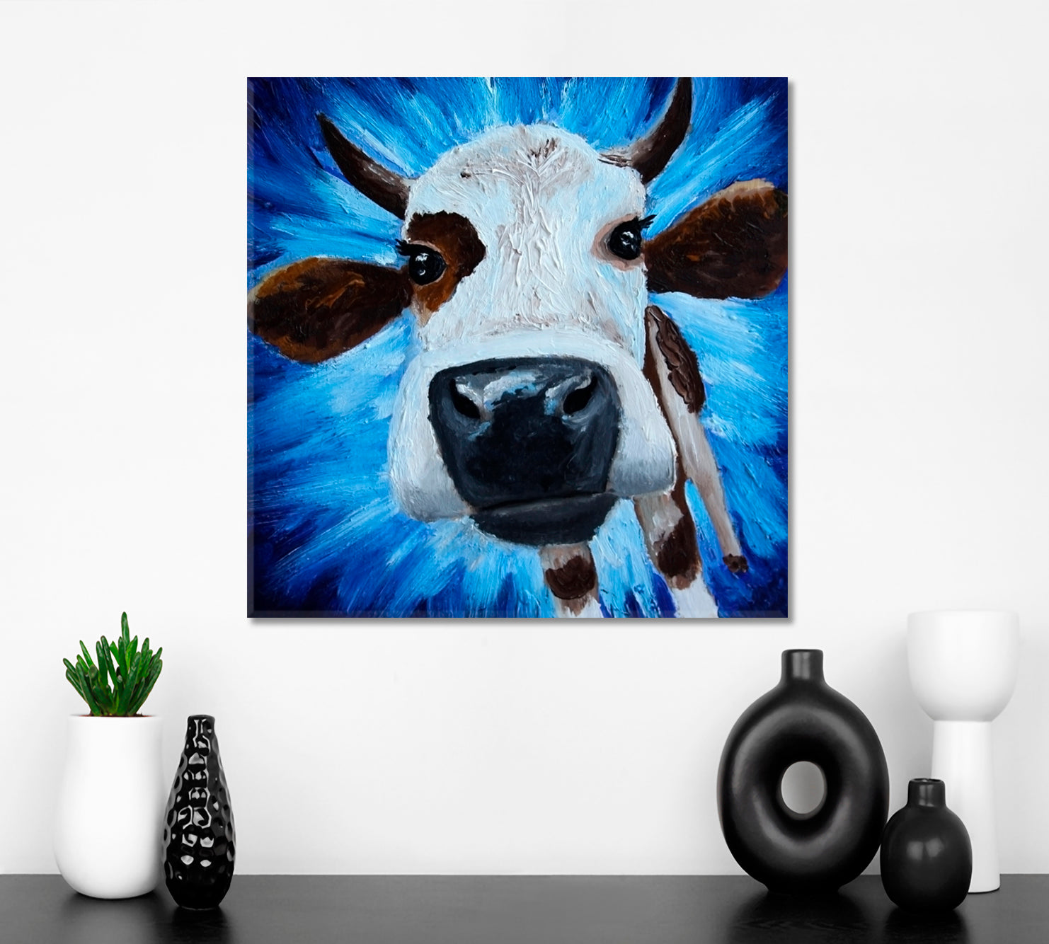 Cute Lovely Cow Animals Canvas Print Artesty   