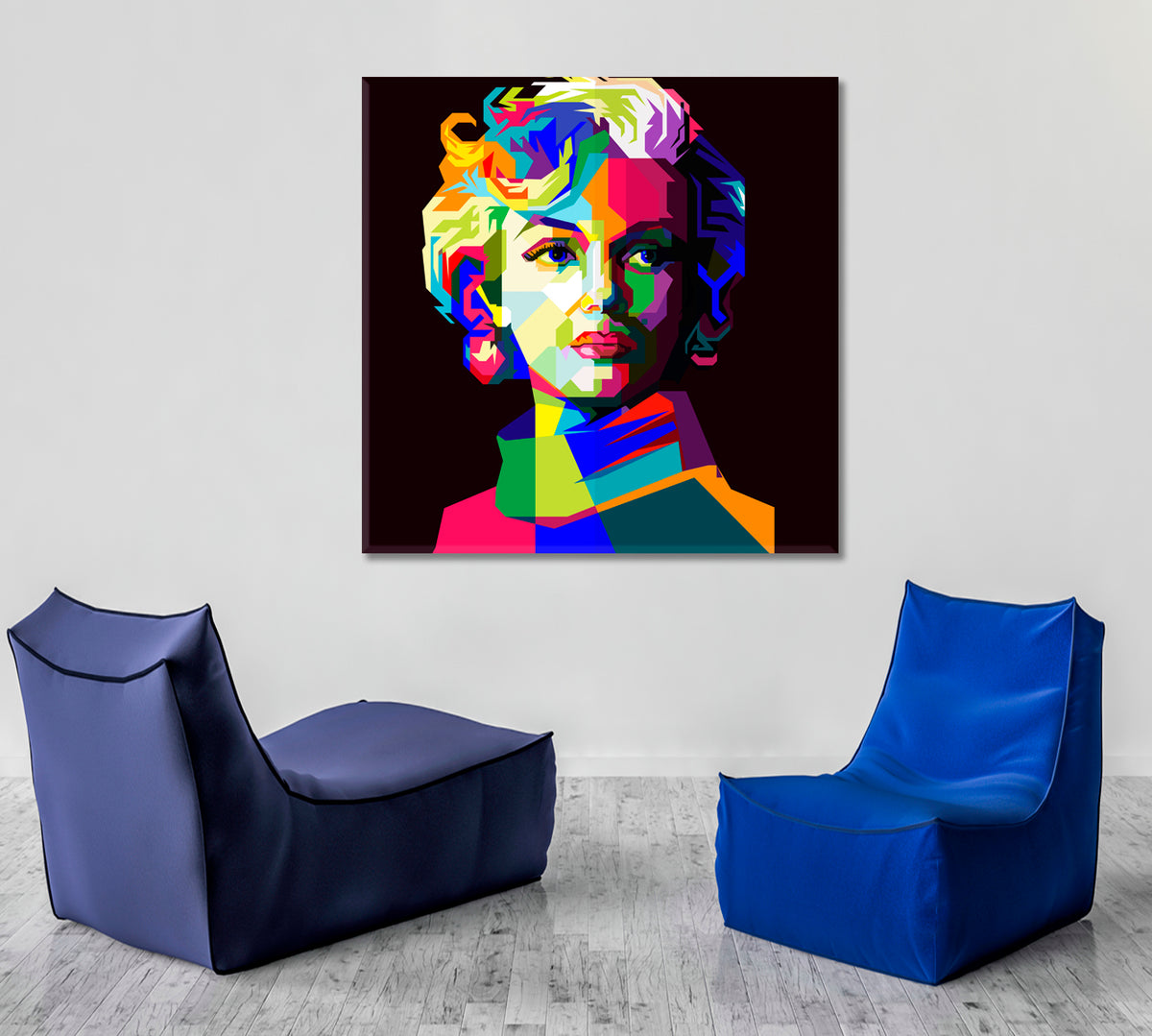 Iconic Marilyn Monroe Vivid Pop Art Celebs Canvas Print Artesty 1 Panel 12"x12" 