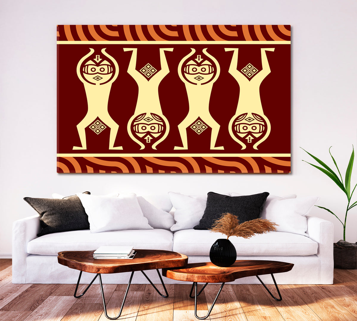 Abstract Indonesian Ethnic Pattern Abstract Art Print Artesty 1 panel 24" x 16" 