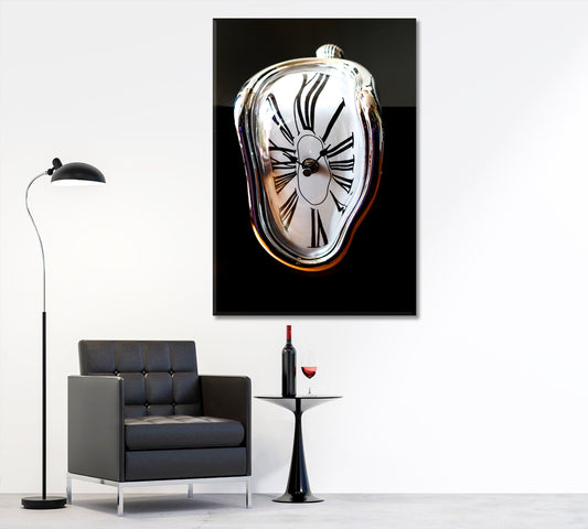 Melting Clock Surreal Fantasy Large Art Print Décor Artesty 1 Panel 16"x24" 