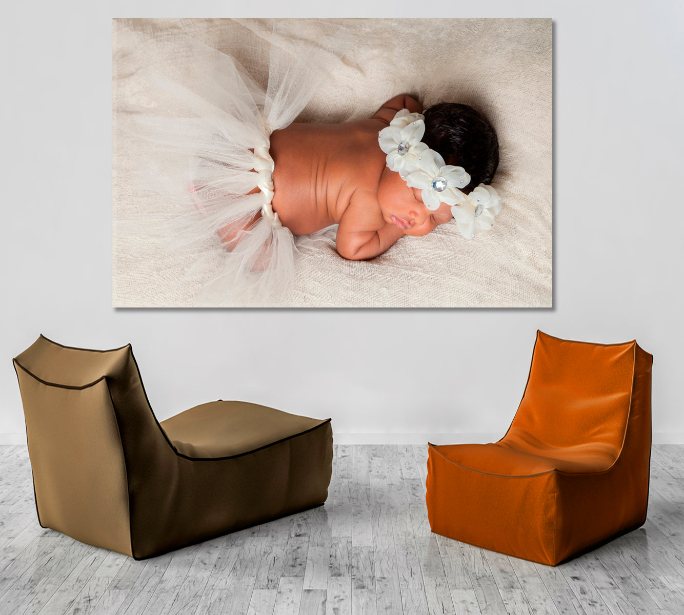 PEACEFUL SLEEP Sweet Newborn Baby Girl Kids Room Canvas Art Print Artesty   