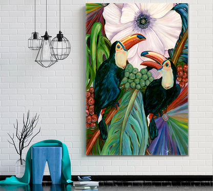 Paradise Tropical Garden With Birds Fine Art Artesty   