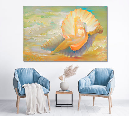 Princess of Seashell Artistic Fantastic Soft Colors Contemporary Art Artesty   