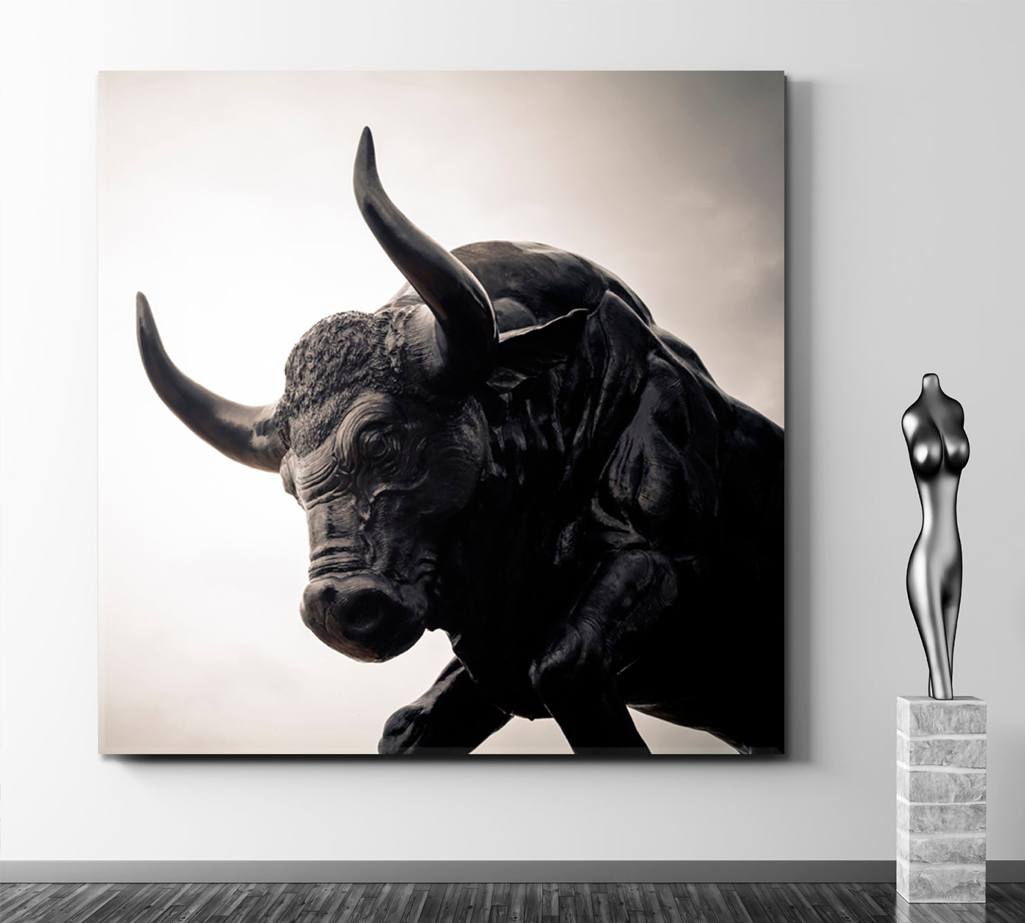 STRONG BULL Animals Canvas Print Artesty   