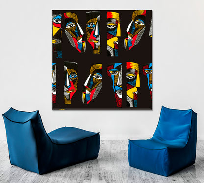 Surreal Picasso Faces African Style Canvas Print Artesty   