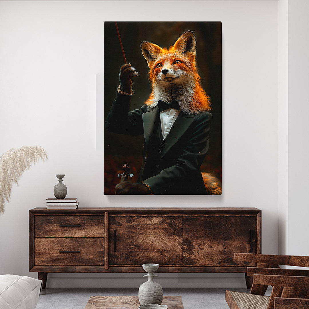 Orchestra Conductor Fox Canvas Prints Artesty