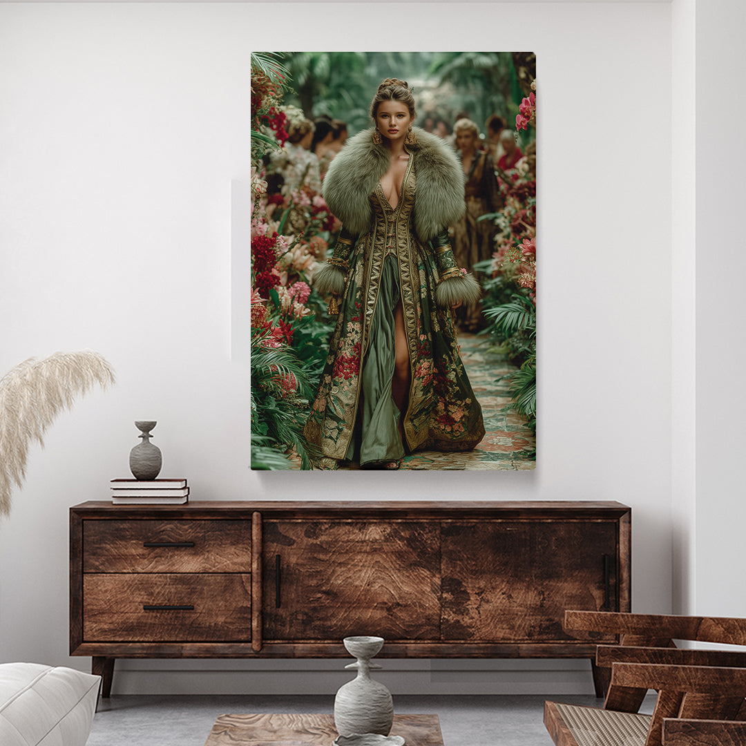Floral Fashion Queen Portrait Canvas Prints Artesty