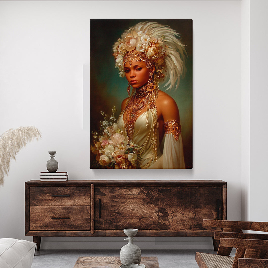 Royal African Goddess Portrait Canvas Prints Artesty