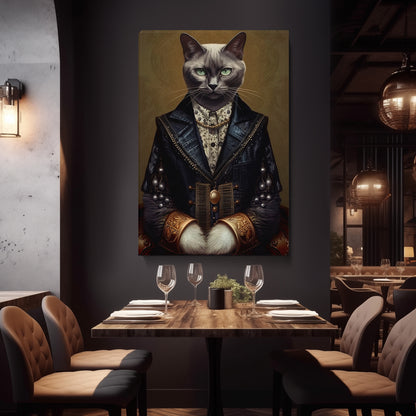 Cat with Elegant Outfit Canvas Prints Artesty