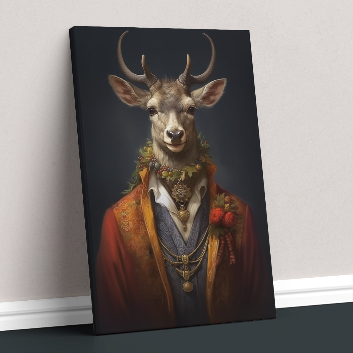 Dressed Deer in Regal Attire Canvas Prints Artesty 1 Panel 16"x24"