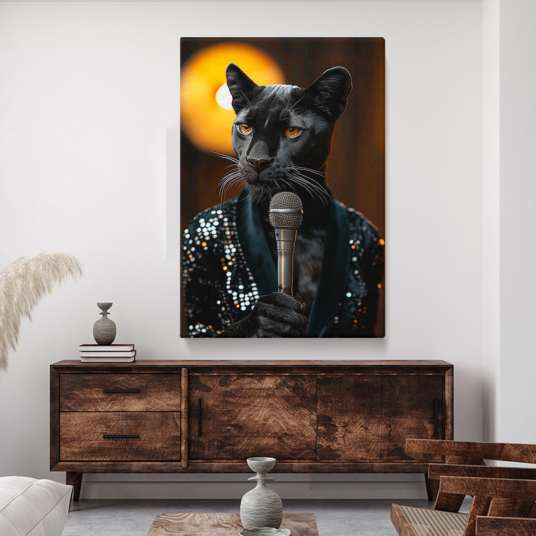 Panther Singer Portrait Canvas Prints Artesty