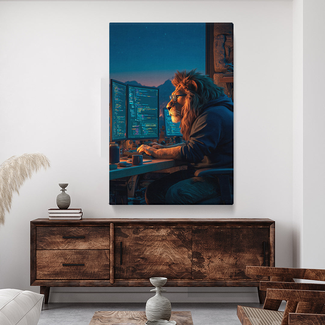 Lion Programmer Canvas Prints Artesty