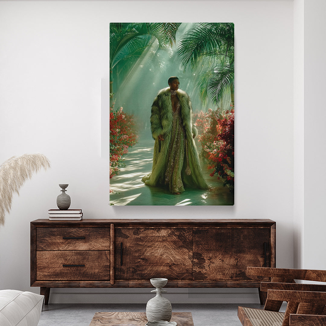 Fashion Woman in Tropical Jungle Canvas Prints Artesty