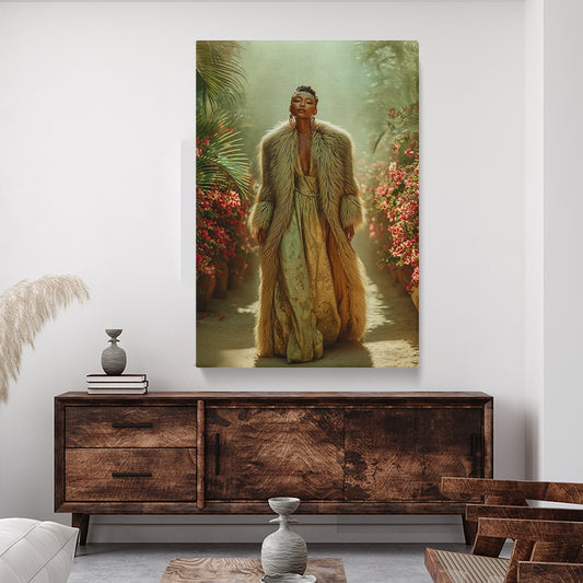 Fashion Queen in Tropical Jungle Canvas Prints Artesty