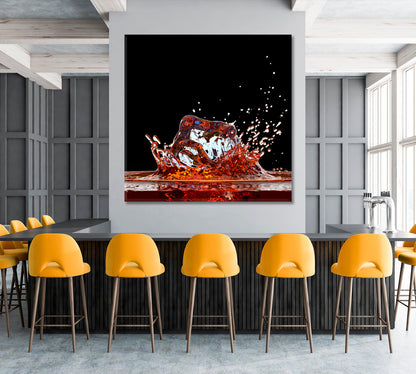 AMBER Splash Whiskey Restaurant Modern Wall Art Artesty   