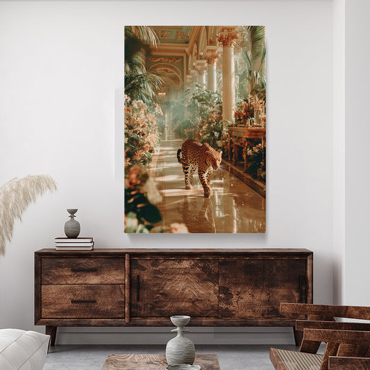 Leopard in Tropical Palace Canvas Prints Artesty