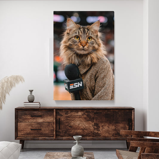 Reporter Cat Canvas Prints Artesty