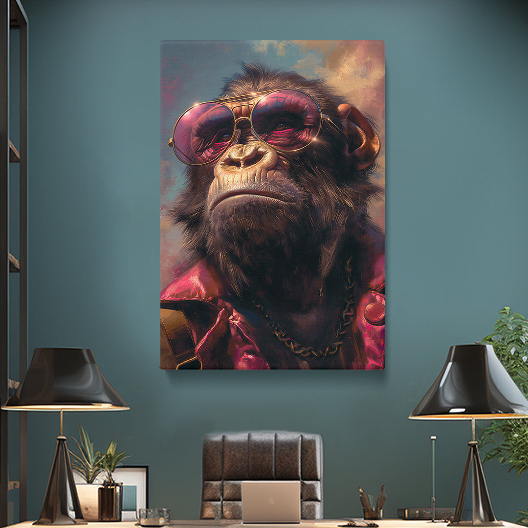 Stylish Monkey Wearing Sunglasses Canvas Prints Artesty
