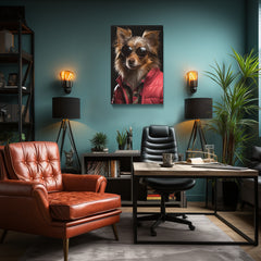 Stylish Dog in Sunglasses and Jacket Canvas Prints Artesty 1 Panel 30"x46" 