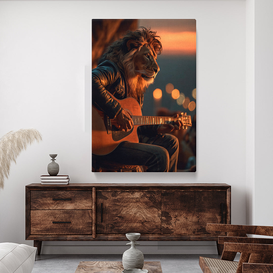 Lion Guitarist Canvas Prints Artesty